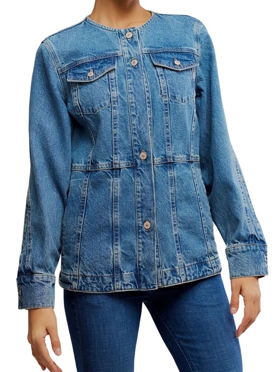 Free People Jackets & Blazers - Free People Light Blue Denim Jean Jacket